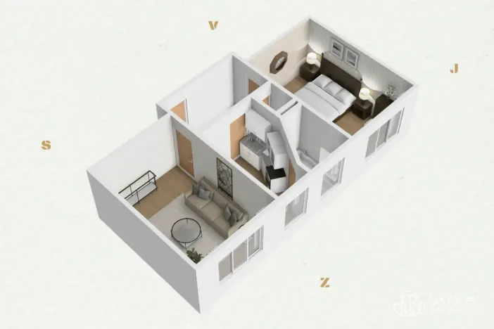 Prodej bytu 2+1, Chodov, Zahradní, 52 m2