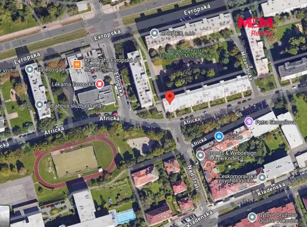 Pronájem bytu 2+kk, Praha - Vokovice, Africká, 54 m2