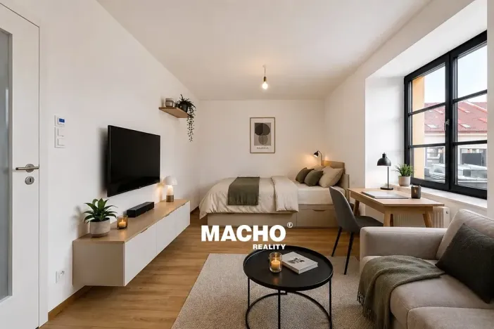 Pronájem bytu 1+kk, Praha, Bělehradská, 26 m2