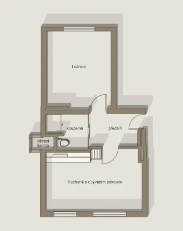Pronájem bytu 1+1, Vyškov, Švermova, 47 m2