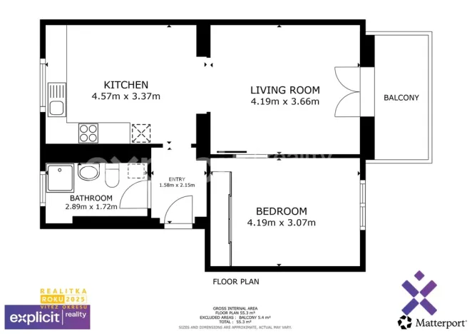 Pronájem bytu 2+1, Uherský Brod, Větrná, 55 m2