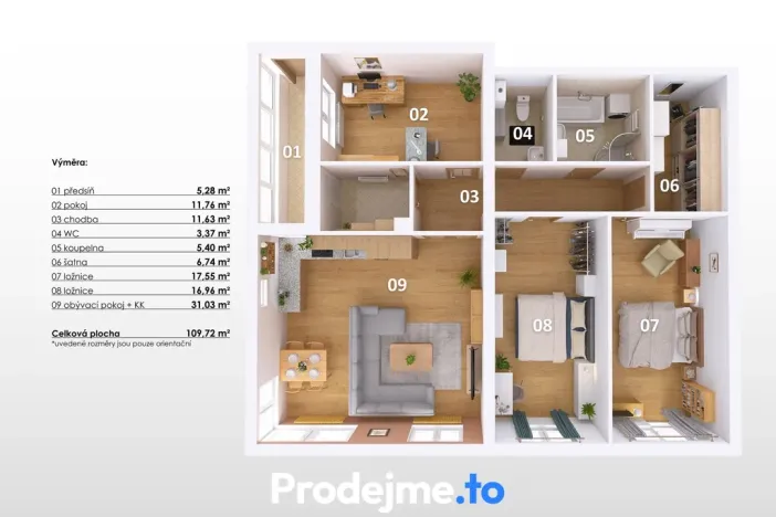 Prodej bytu 4+kk, Znojmo, Pražská, 110 m2