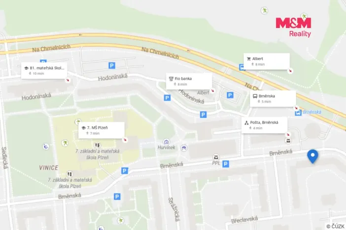 Prodej bytu 2+1, Plzeň, Brněnská, 39 m2