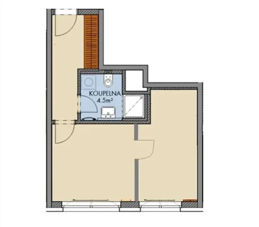 Pronájem bytu 2+kk, Praha - Vysočany, Pod Harfou, 36 m2