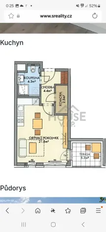 Pronájem bytu 1+kk, Praha - Ruzyně, Stočesova, 33 m2