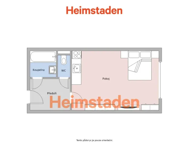 Pronájem bytu 1+kk, Orlová - Lutyně, Masarykova třída, 27 m2