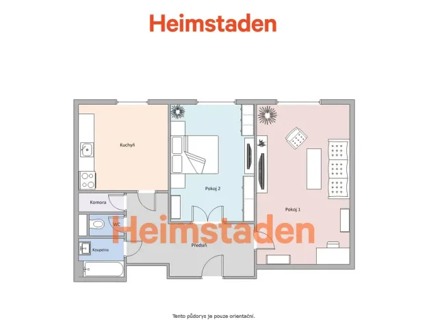 Pronájem bytu 2+1, Havířov - Město, Nedbalova, 56 m2