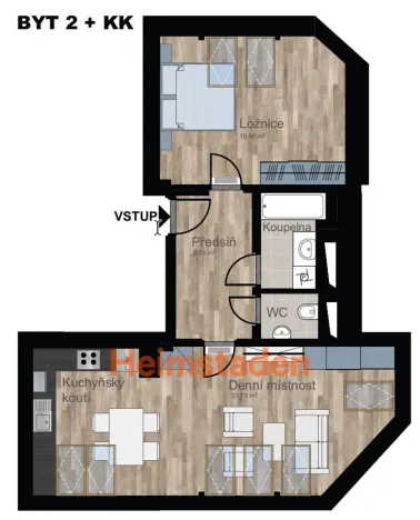 Pronájem bytu 2+kk, Ostrava - Poruba, Havlíčkovo náměstí, 68 m2