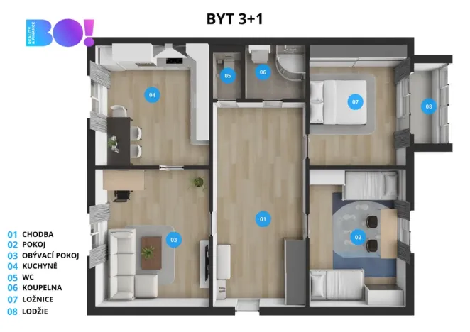 Prodej bytu 3+1, Třinec, Sosnová, 62 m2