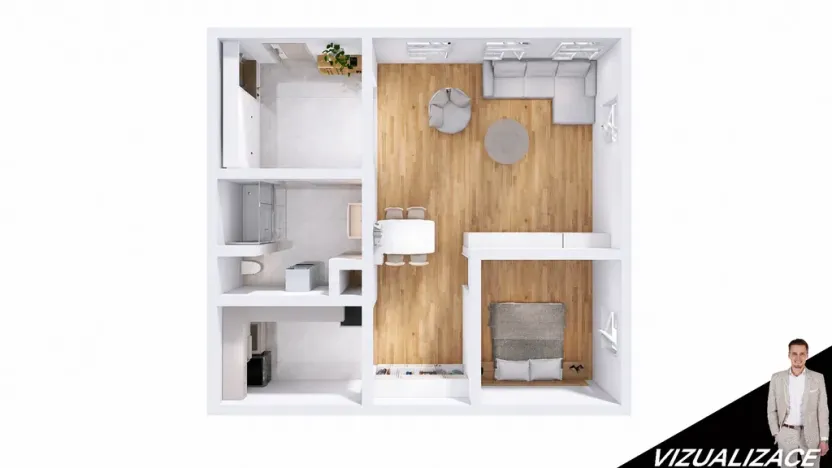 Pronájem bytu 2+kk, Šternberk, ČSA, 60 m2