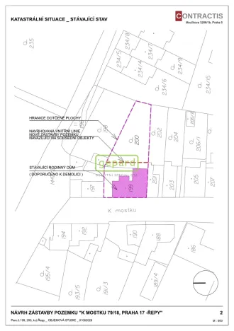 Prodej pozemku pro bydlení, Praha - Řepy, K mostku, 657 m2