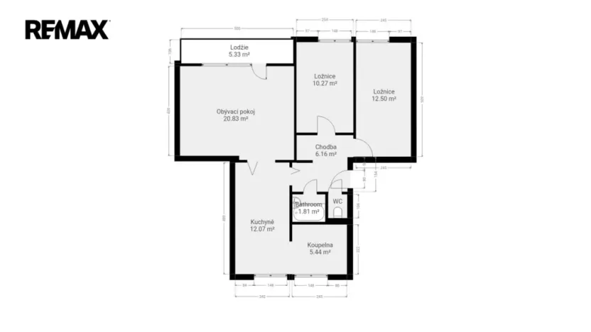 Prodej bytu 4+kk, Praha - Záběhlice, Hrusická, 73 m2