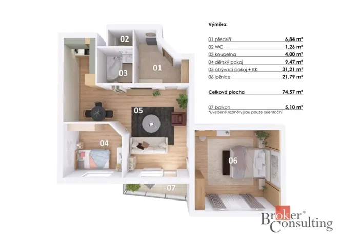 Prodej bytu 3+kk, Třebíč - Nové Město, Na Kopcích, 74 m2