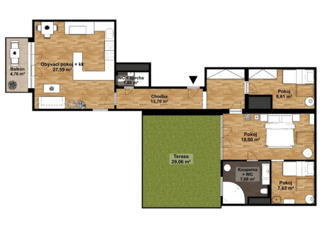 Prodej bytu 3+kk, Praha - Ďáblice, Ďáblická, 82 m2