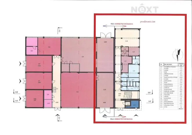 Prodej kanceláře, Tábor, U Cihelny, 1640 m2