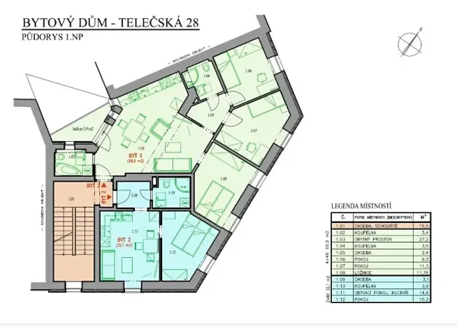 Pronájem bytu 2+kk, Jihlava, 32 m2
