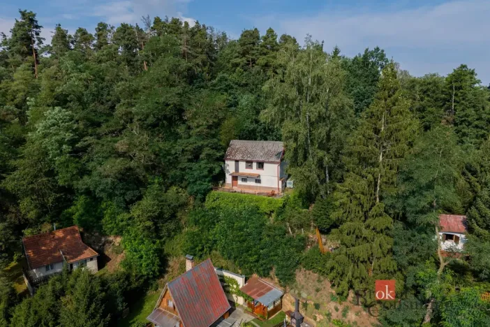 Prodej chaty, Týn nad Vltavou - Hněvkovice na levém břehu Vltavy, 80 m2
