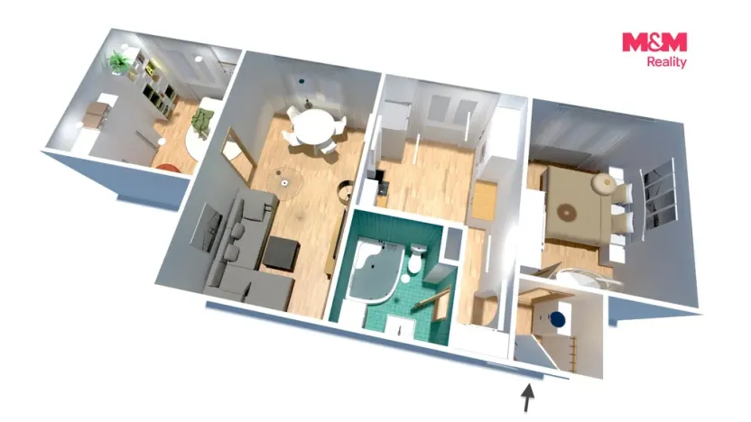 Prodej bytu 3+1, Volary, Sídl. Míru, 70 m2