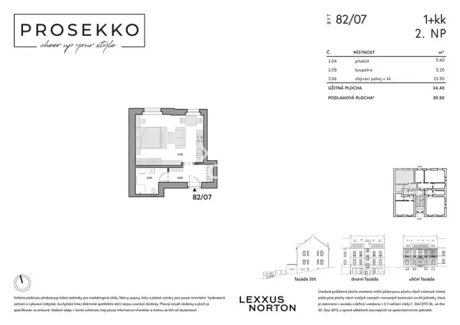 Prodej bytu 1+kk, Praha - Prosek, Na vyhlídce, 36 m2