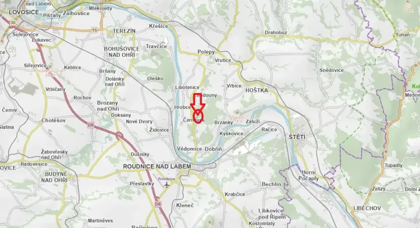 Prodej podílu lesa, Černěves, 892 m2
