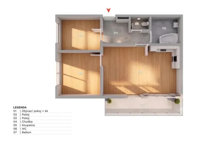 Prodej bytu 3+kk, Šestajovice, Pražská, 64 m2