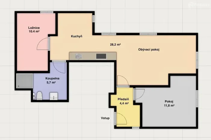 Pronájem bytu 3+kk, Brno, Lerchova, 60 m2