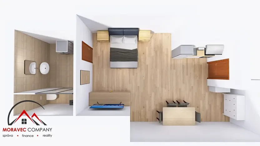 Pronájem apartmánu, Ostrava, Cihelní, 33 m2