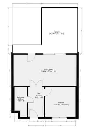 Pronájem bytu 2+kk, Praha - Smíchov, Akáciová, 53 m2