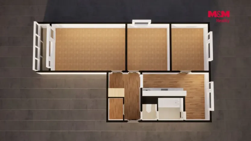 Prodej bytu 3+1, Děčín - Děčín III-Staré Město, Litoměřická, 59 m2