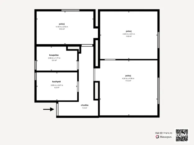 Prodej bytu 3+1, Holýšov, Tylova, 68 m2