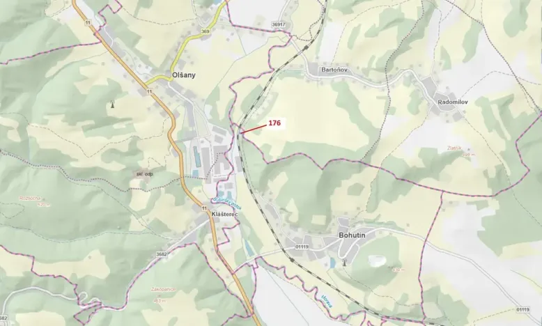 Dražba lesa, Bohutín, 692 m2