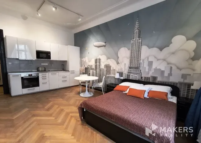 Pronájem bytu 1+kk, Praha - Nové Město, Hálkova, 31 m2