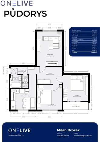 Pronájem bytu 3+1, Staré Sedliště, 66 m2