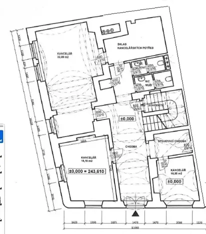 Pronájem kanceláře, Hradec Králové, Malé náměstí, 112 m2