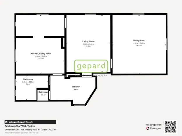 Prodej bytu 3+1, Teplice, Čelakovského, 93 m2