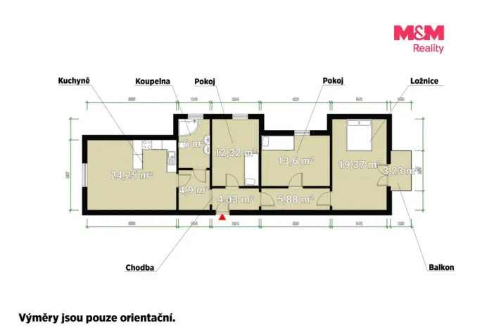Prodej bytu 4+kk, Mariánské Lázně, Husova, 90 m2