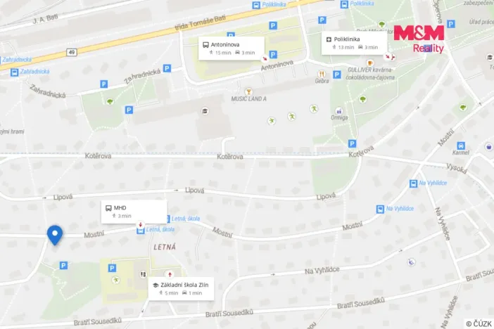 Prodej rodinného domu, Zlín, Mostní, 61 m2