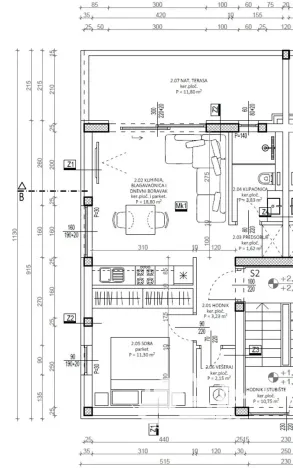 Prodej bytu 2+kk, Jasenice, Chorvatsko, 45 m2