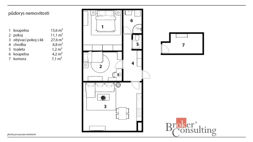 Prodej bytu 3+kk, Kladno - Kročehlavy, Generála Selnera, 69 m2