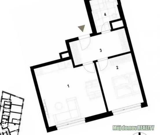 Pronájem bytu 2+kk, Praha - Hrdlořezy, Českobrodská, 55 m2