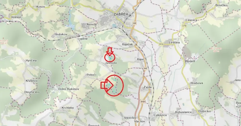 Prodej lesa, Jestřebí, 24490 m2