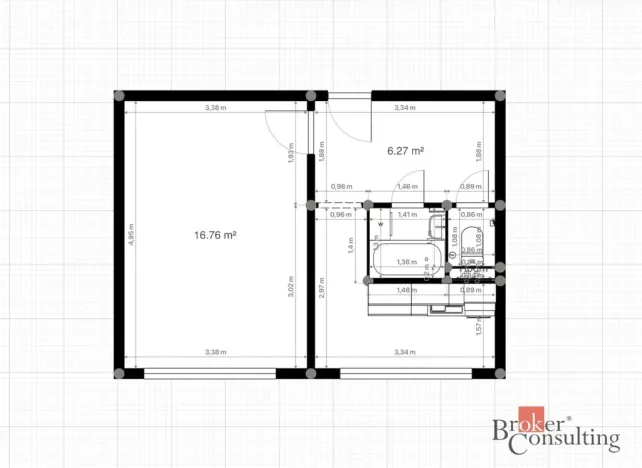 Prodej bytu 1+1, Chodov, Hlavní, 37 m2