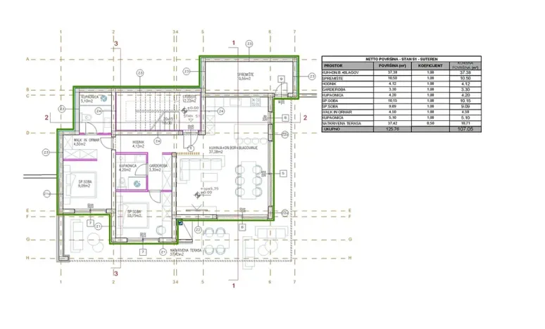 Prodej bytu 3+kk, Tisno, Chorvatsko, 102 m2