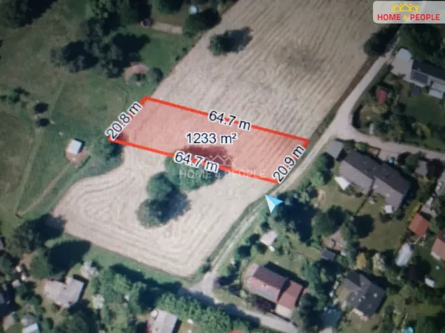 Prodej pozemku pro bydlení, Kamenice - Nová Hospoda, Na Vyhlídce, 1233 m2