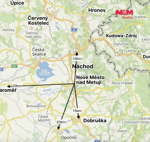 Pronájem bytu 1+kk, Nové Město nad Metují, Družstevní, 28 m2