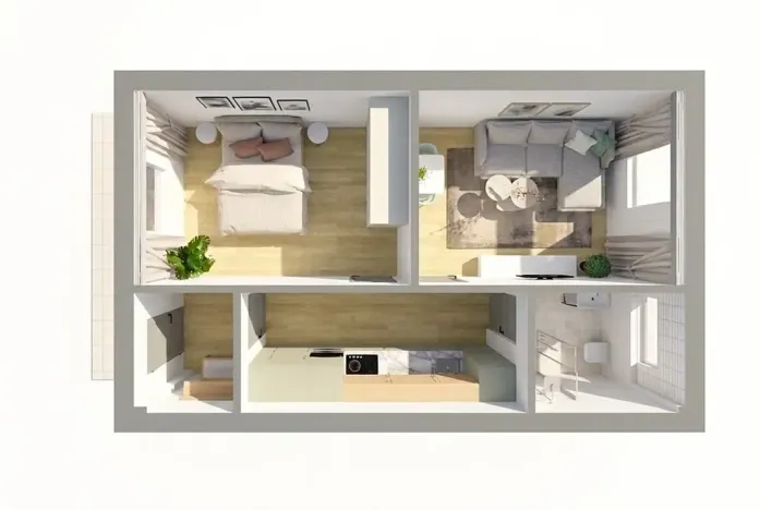 Prodej bytu 2+kk, Brno, Holzova, 40 m2