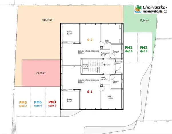 Prodej bytu 3+kk, Stara Novalja, Chorvatsko, 57 m2