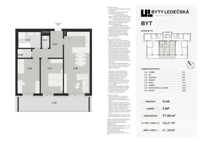 Prodej bytu 3+kk, Havlíčkův Brod, 77 m2