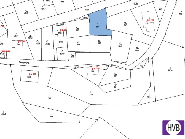 Prodej pozemku pro bydlení, Rotava, Sklenský vrch, 445 m2