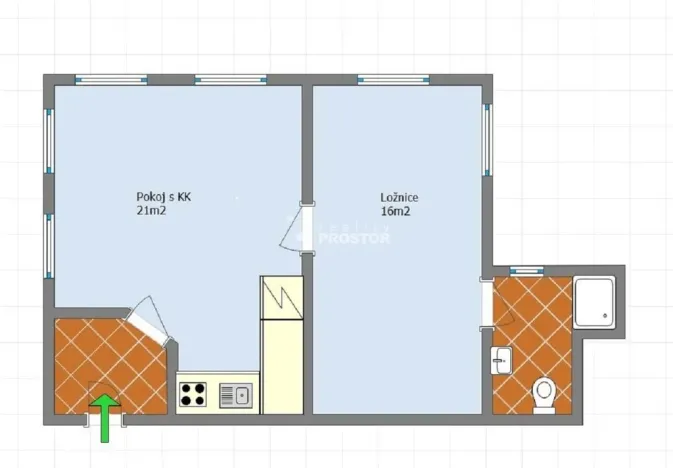 Prodej bytu 2+kk, Osečná - Zábrdí, 43 m2